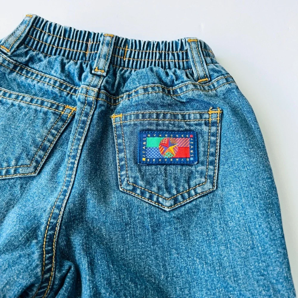 Vintage Gymboree Fleece Lined Baby Pants Infant Cotton Snap Leg Warm Winter